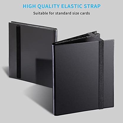 Card Binder, 360 Pockets Upgraded Trading Card Binders, Cards Collection Binder 9 Pocket, Side Loading Yugioh Binder Book Holder for MTG, TCG, Sport, Football, Baseball Collector Cards - Black - color: Black
