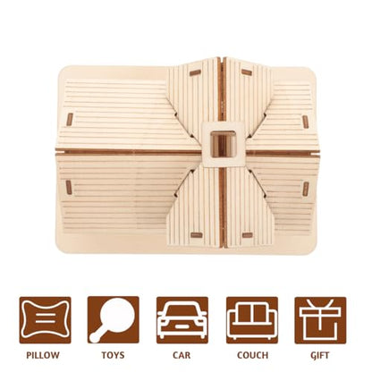 1 Set 3D Wooden Puzzles House Model Building Kit, DIY Wood Cabin Kit for Adults to Build, Creative 3D Tiny Home Model House Jigsaw Puzzles Toys for Kids and Adults