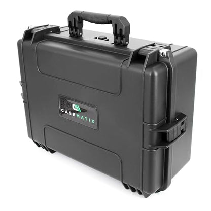 CASEMATIX 23" Waterproof Hard Case with Customizable Foam for Electronics, Tools and Accessories - Hard Shell Plastic Case with Pre-Diced Travel Case Foam Interior - size: 23"