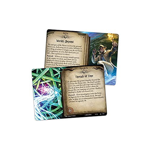 Arkham Horror The Card Game Shattered Aeons Mythos Pack - Uncover Cosmic Truths! Cooperative Living Card Game, Ages 14+, 1-4 Players, 1-2 Hour Playtime, Made by Fantasy Flight Games - size: Mythos Pack, style: Shattered Aeons