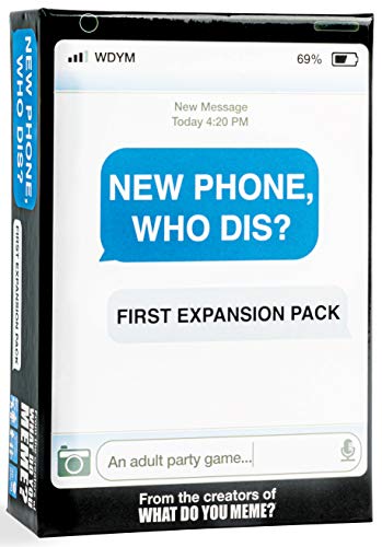 WHAT DO YOU MEME? New Phone, Who Dis? Expansion Pack Party Game by Relatable, Add to The New Phone, Who Dis? Core Game, Includes 45 Inbox Cards & 135 Reply Cards - style: Expansion Pack #1