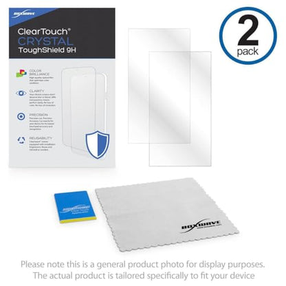 BoxWave Screen Protector Compatible with Actualia R36S Retro Handheld Game Console - ClearTouch Crystal ToughShield 9H (2-Pack), Clear 9H Tough Flexible Film Screen Protector