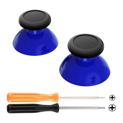 eXtremeRate Blue & Black Replacement 3D Joystick Thumbsticks, Analog Thumb Sticks with Cross Screwdriver for Nintendo Switch Pro Controller - color: Black & Blue