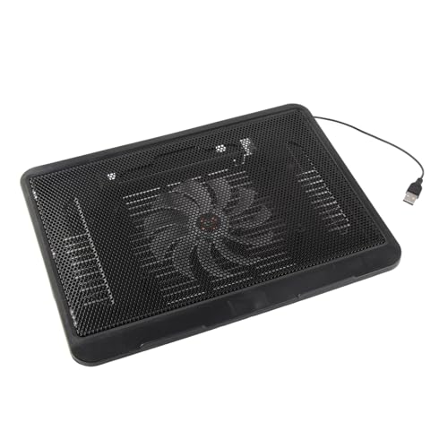 SUNGOOYUE Laptop Cooler Cooling Pad with Super Quiet Fan Ergonomic Stand USB Hub for Gaming Movies Black
