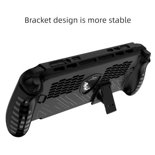 Protective Cover Case for MSI Claw 8 EX AI+ Gaming Handheld Console with Stand Base, Ergonomic Grip Cover Shockproof TPU Protective Sleeve for MSI Claw 8 EX AI+ Accessories