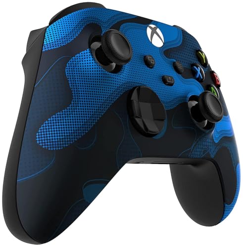 Custom Controllerzz Wireless Controller for Microsoft Xbox Series X/S & Xbox One - Custom Soft Touch Feel - Custom Xbox Series X/S Controller (X/S Blue Camo) - color: X/S Blue Camo