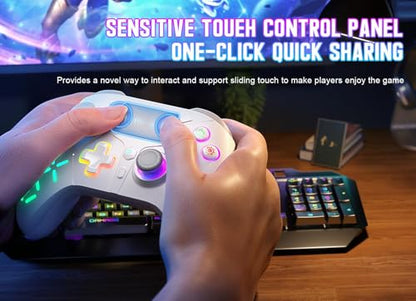 Gamrombo Gaming Controller for PlayStation 5 / PS5, PS4/PS3/PC/Switch/Steam Deck/Mac/Android/iOS with RGB LED Lights, Hall Triggers, Hall Joysticks, Marco, Audio Jack - Need to upgrade