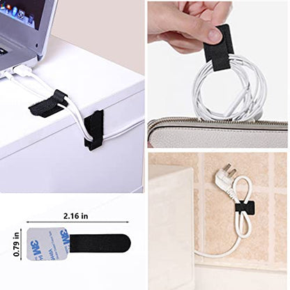 311Pcs Cable Management Organizer Kit 4 Cable Sleeve Split | 53Cable Clips 12Cord Clips Holder,22 Cable Ties, 20 Adhesive Wall Cable Tie, 200Fasten Cable Ties for TV Office Home - size: 311 PCS