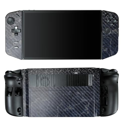 Carbon Fiber Gaming Skin Compatible with Lenovo Legion Go - Dark Shimmer Marble - Premium 3M Vinyl Protective Wrap Decal Cover - Easy to Apply | Crafted in The USA by MightySkins - color: Dark Shimmer Marble, style: Carbon Fiber Textured Finish