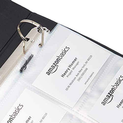 Amazon Basics 9-Sleeve Trading Card Protectors for 3 Ring Binder, Clear, 500-Pack - size: 500-Pack