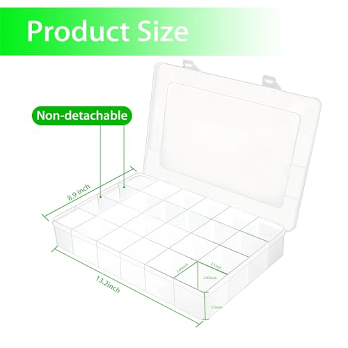 2 Pcs Large 24 Grids Plastic Organizer Box | Grids Plastic Organizer Box for kitchen Storage, Party and Travel
