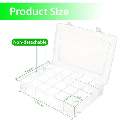 2 Pcs Large 24 Grids Plastic Organizer Box | Grids Plastic Organizer Box for kitchen Storage, Party and Travel