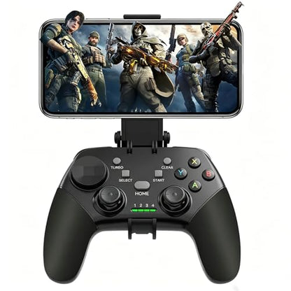 arVin Mobile Game Controller for iPhone 17/16/15/iOS/iPad/Android/Tablet/PC/PS4/Switch with Phone Holder, Wireless Gamepad Joystick Supports PS Remote Play/Xbox Cloud Gaming/Steam/Call of Duty/Turbo - color: Black