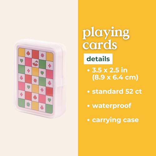 ban.do Game On! Waterproof Playing Cards, Standard 52 Deck of Cards, Waterproof Cards with Storage Case