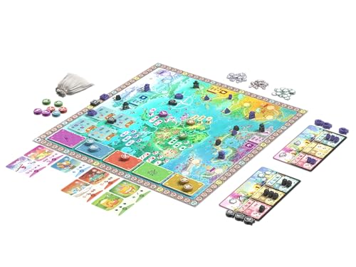 Explorers of Navoria Base Game - Adventure, Worker Placement, and Engine Building for 1 to 4 Players