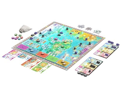 Explorers of Navoria Base Game - Adventure, Worker Placement, and Engine Building for 1 to 4 Players
