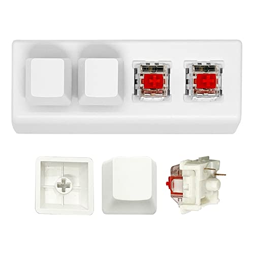 Mini 4 Keys Macro Mechanical Keypad, RGB Game Keyboard, USB-C | Portable One-Handed, Fully Programmable Keys, for Windows Mac OSU HID Standard, RGB Backlight, Red Switches, Hot Swap