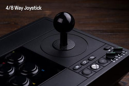 8BitDo 2.4g Wireless Arcade Fight Stick with 3.5mm Audio Jack, Mic Mute Button & Joystick Mapping Button for Xbox Series X|S, Xbox One and Windows 10 - Officially Licensed (Black) - color: Black
