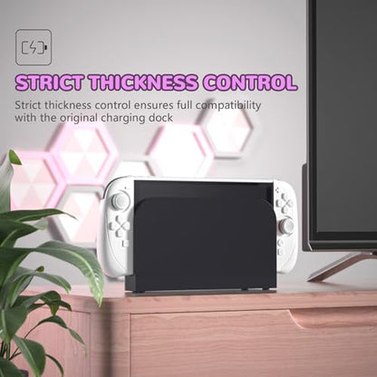 PlayVital Ranger Protective Case for Nintendo Switch 2 with Stand | Ergonomic Anti-Slip Silicone Grips, Dockable Hard Shell, 4 Thumbstick Caps | Quick-Release-Joycon Design Full-Body Cover, White - color: White