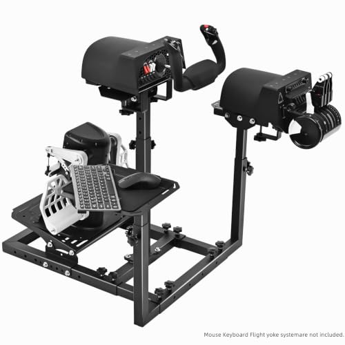 Marada Universal Flight Racing Simulator Stand,Hold Mouse and Keyboard | Fit for Thrustmaster,for Logitech,for Honeycomb,the Fight Sim Cockpit Electronic Device Not Included