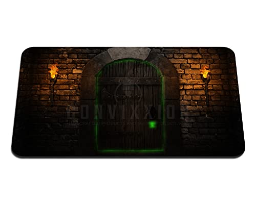 Dungeon Master Neoprene Playmat Custom Made Board Game Mat for MTG TCG CCG LCG (24" x 14") - size: 24" x 14"