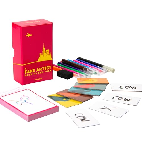 Oink Games A Fake Artist Goes to New York | Japanese Social Deduction Party Game for Families & Adults, Creative Bluffing, Hidden Roles, Group Gameplay, 5-10 Players
