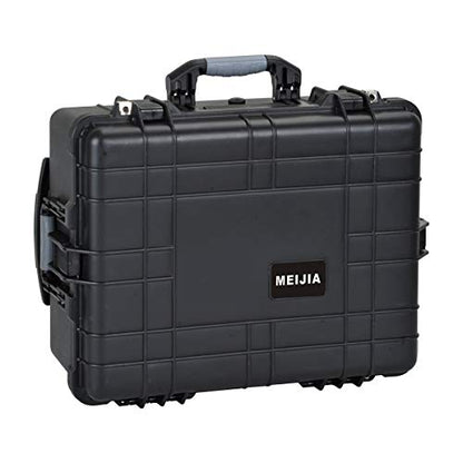 MEIJIA Rolling Waterproof Hard Protective Case, Hard Camera Case with Retractable Pull Handle and Wheels,Customizable Fit Foam Inserted, Black,24.64 X19.39 X13.78 inches - size: 24.64 X19.39 X13.78 inches