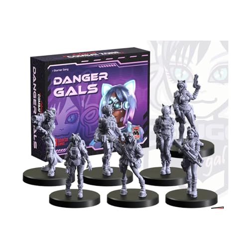 Monster Fight Club Cyberpunk Red Combat Zone Miniatures: Danger Gals Starter Gang - style: Danger Gals