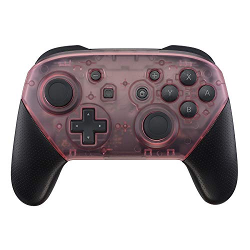 eXtremeRate Cherry Pink Faceplate and Backplate for Nintendo Switch Pro Controller, DIY Replacement Shell Housing Case for Nintendo Switch Pro - Controller NOT Included - color: Clear Cherry Pink