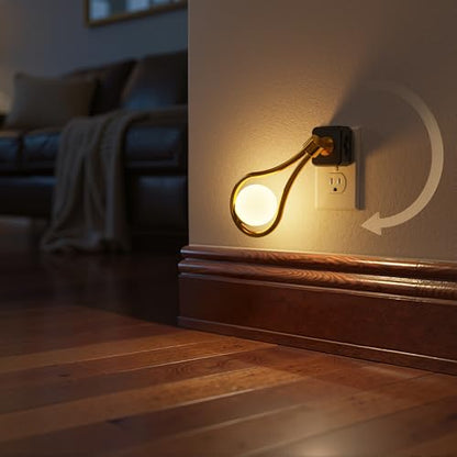 Briignite LED Night Light, Night Lights Plug into Wall, 0-100LM Dimmable | Nightlight, 330° Rotating with Dusk to Dawn Sensor, Adjustable Brightness for Kids, Bathroom, Bedroom, Hallway, Stairway - color: Cream