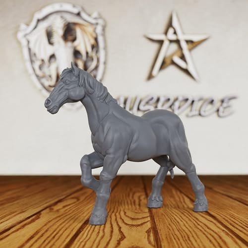 3-Piece Set Unpainted Resin Mounts for Tabletop RPG Game - 28mm Scale Fantasy Animals for Dungeon Masters & RPG Gift - TTRPG Minis Figurine for DND Miniatures - Horses(AS525)