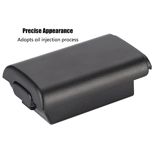 Brrnoo 5 PCS Battery Cover for Controller, Replacement Shell Case Kit with Anti Abrasion Material, Precise Appearance for Game Accessory (Black) - color: Black