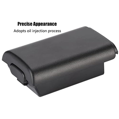 Brrnoo 5 PCS Battery Cover for Controller, Replacement Shell Case Kit with Anti Abrasion Material, Precise Appearance for Game Accessory (Black) - color: Black