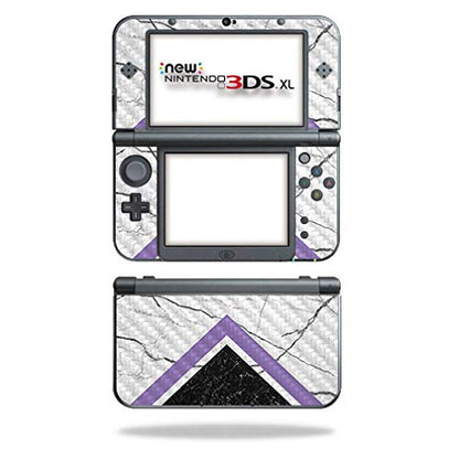 MightySkins Carbon Fiber Skin for Nintendo New 3DS XL (2015) - Geometric Marble | Protective, Durable Textured Carbon Fiber Finish | Easy to Apply, Remove, and Change Styles | Made in The USA - color: Geometric Marble