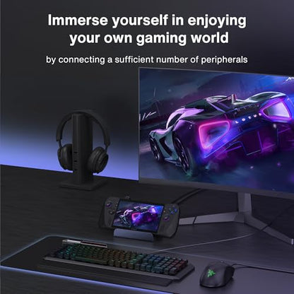 iVANKY Legion Go/ROG Ally X/ROG Ally/Steam Deck Dock with 100W PD Charger, 8-in-1 Hub Docking Station with HDMI 4K@144Hz Gigabit Ethernet, USB-A 3.0 100W Charging USB-C Port for Valve Stream Deck - color: Dark Blue