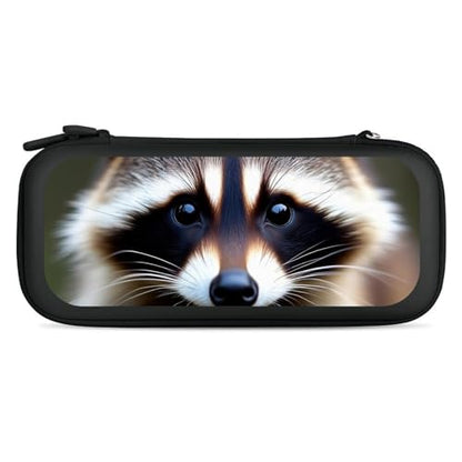 Carrying Case Compatible with Switch, Cute Animal Raccoon Protective Travel Storage Bag Hard Shell Game Holder Organizer with 15 Game Cartridges - color: Color(86)