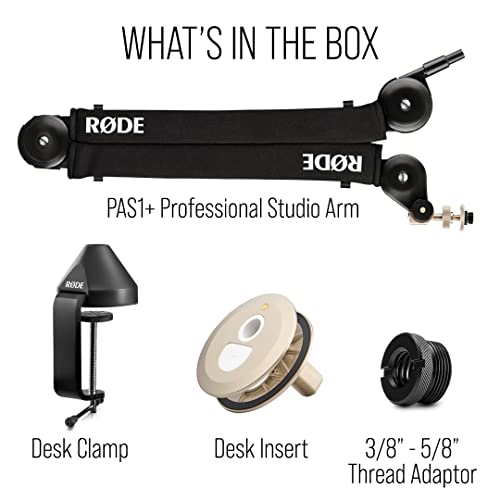 RØDE PSA1+ Professional Studio Arm with Spring Damping and Cable Management, Black - color: Black, style: PSA1+