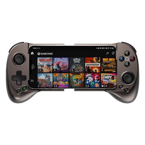 ShanWan Mobile Game Controller for iphone/Android with PHONE CASE Support, Bluetooth Wireless Gamepad - PS Remote Play, Xbox Cloud, Steam Link, GeForce NOW, MFi Arcade Games-Long Battery Life - color: Metallic brown, size: For iPhone&Android