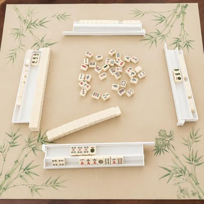 4‑Pack Travel Mahjong Tile Racks – Mini Mahjong Case Holders for Compact Tile Sets, Portable Mahjong Accessory Se (red) - color: Red