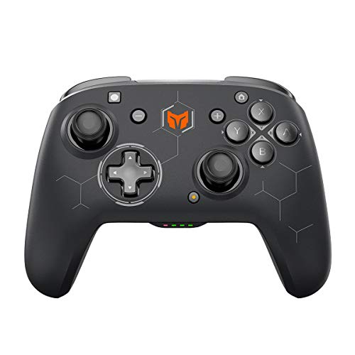 Wireless Gaming Controllers, BIGBIG WON PC Gaming Controller Custom Button, 6-Axis Gyro, Dual Shock, Macro, Turbo, 2.4GHz Dongle Gamepad for Windows 10/Android/iOS/Switch Bluetooth Controller Black - color: Z-C2