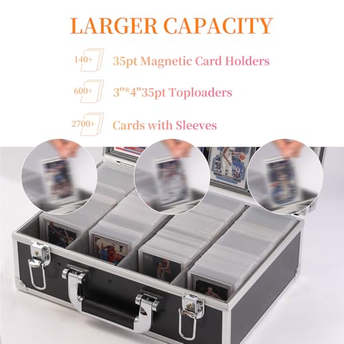 Toploaders Storage Box fits 3" x 4" 35pt Rigid Card, Trading Cards, Sports Cards，Graded Card ， (Holds 500+ Toploaders) (Black)