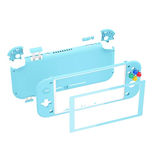eXtremeRate Heaven Blue DIY Replacement Shell for Nintendo Switch Lite, NSL Handheld Controller Housing with Screen Protector, Custom Case Cover for Nintendo Switch Lite [Console NOT Included] - color: Heaven Blue