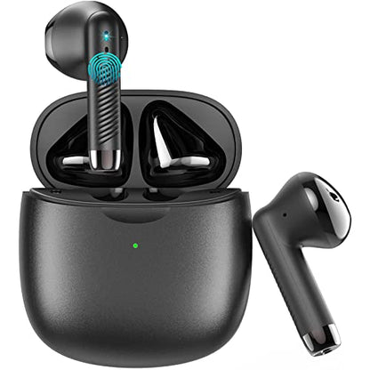 Wireless Earbuds, Bluetooth 5.4 Earbuds Stereo Bass, Bluetooth Headphones in Ear Noise Cancelling Mic, Earphones IP7 Waterproof Sports, 32H Playtime USB C Mini Charging Case Ear Buds for Android iOS - color: Black