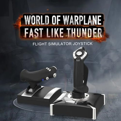 XUMIUZIY Flight Joystick, Flight Simulator Control with Dual Vibration & Suction Cups for Series X/S / / PC, 16 Programmable Buttons, Plug and Play