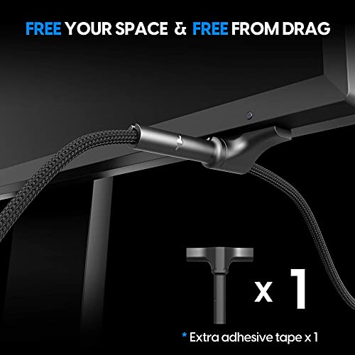 Pulsar Gaming Gears - Micro Bungee : Drag-Free Wired Mouse Support - Super Compact Size - Keep Your Set up Clean - Attach it to Your Monitor - Get More Space (Single Pack) (Renewed)