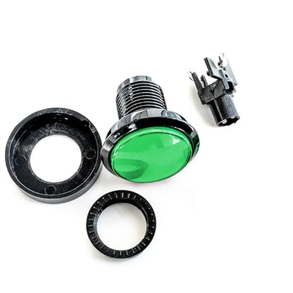 푸시 버튼 마이크로 스위치 46mm 원형 DC 12V LED 조명 아케이드 비디오 게임용 2개 그린 - color: 초록색.