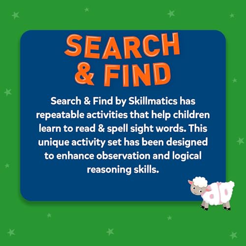 Skillmatics Search and Find Sight Words Educational Game - Reusable Preschool Learning Activities, Perfect for Toddlers & Kids Who Love Toys, Builds Vocabulary, Gifts for Ages 4, 5, 6, 7 - style: Search & Find Sight Words