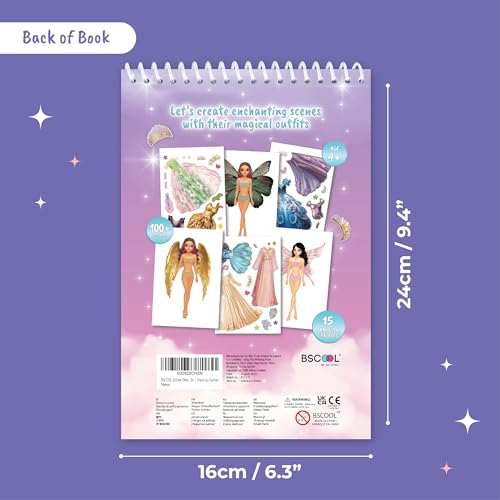 Sticker Dress Up Angels and Fairies Activity Book for Girls | Features guided fashion paper doll scenes; perfect for creative kids ages 5 and up who love imaginative play. - color: Sticker Dress Up Angels and Fairies