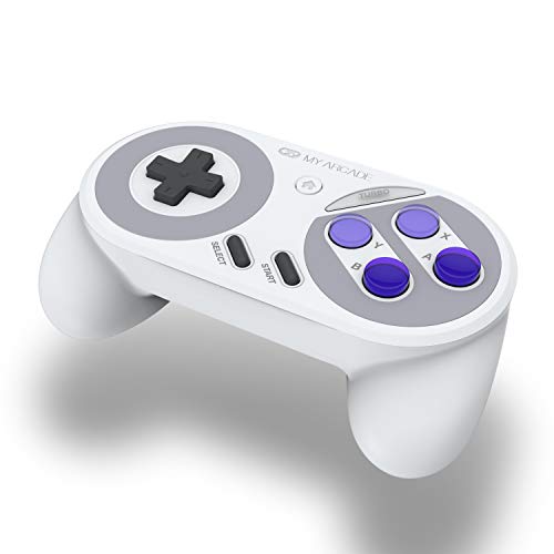 My Arcade Super Gamepad - Wireless Gaming Controller for Nintendo SNES Classic, NES Classic, Super Famicom, Wii, Wii U (Super NES Colors) - style: Super Gamepad