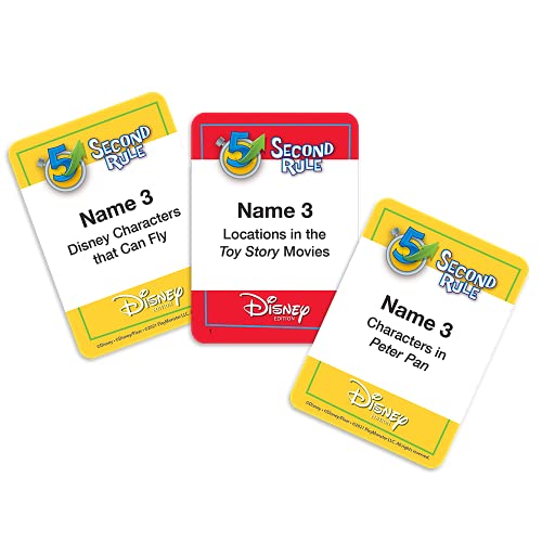 5 Second Rule Disney Edition — Fun Family Game About Your Favorite Disney Characters — Ages 6+ - style: Disney